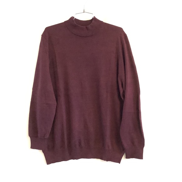 Joseph Abboud Men's Cherry color  Crew Neck Sweater - Size L *65% MERINO WOOL* - Picture 1 of 10